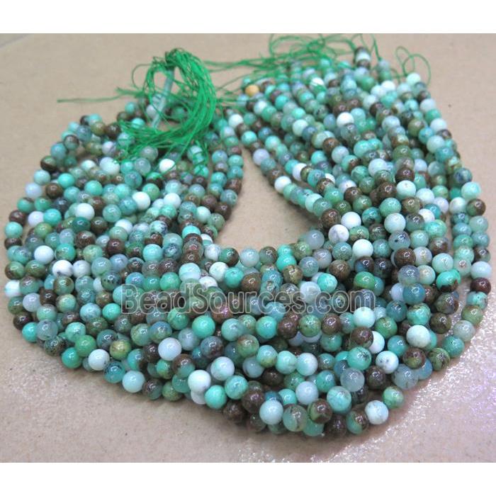 natural Australian Chrysoprase Beads, round, green