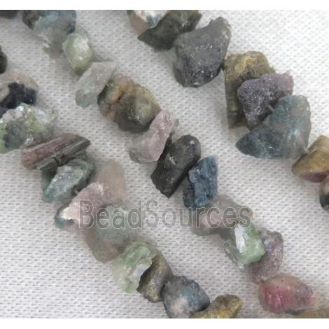 green tourmaline chip beads, feeform