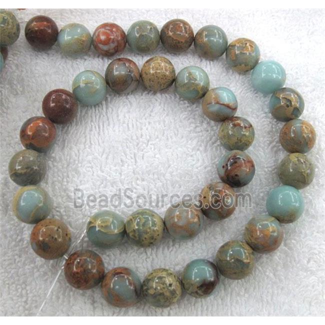 snakeskin jasper beads, round