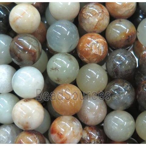 Chinese HuaXiu Jade Beads, round