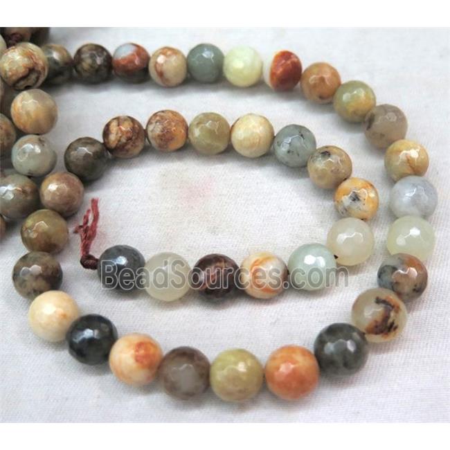 Chinese HuaXiu Jade Beads, faceted round