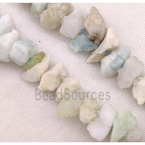 Aquamarine beads chip, freeform, AB-grade