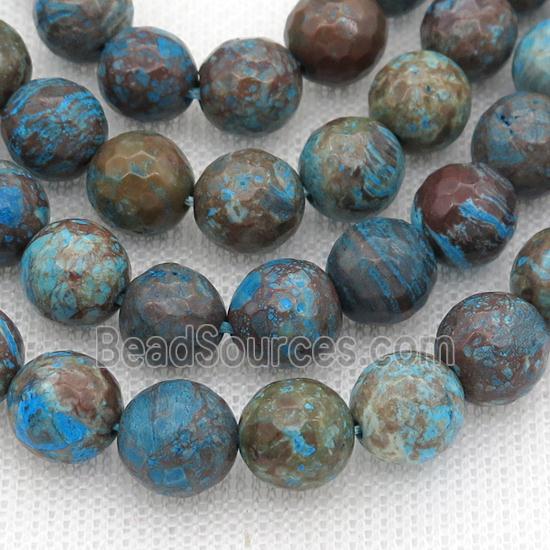 blue Oak Jasper beads, faceted round