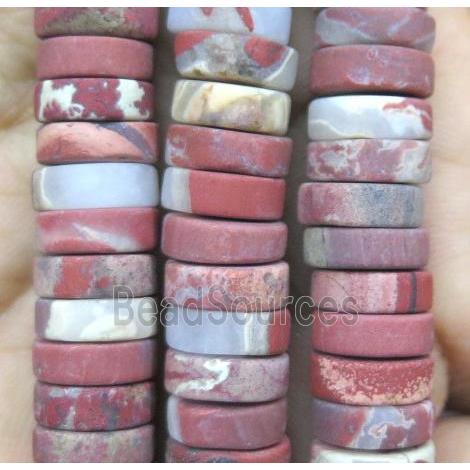 matte Red Jasper Heishi Beads