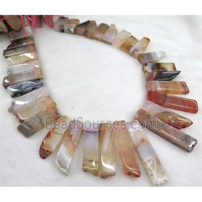 agate stick beads