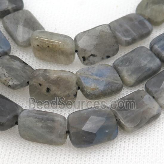 Labradorite beads, faceted rectangle