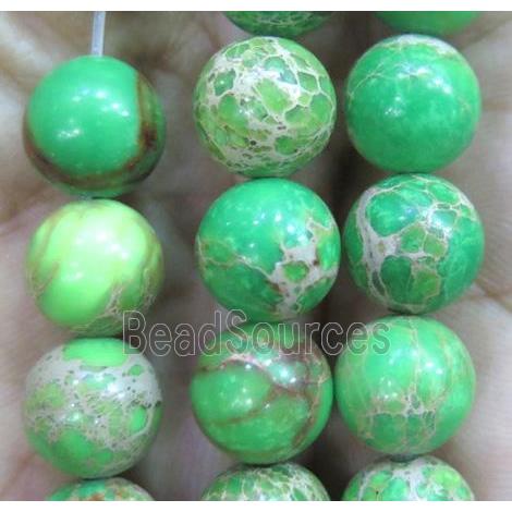 olive Imperial Jasper Jasper beads, round