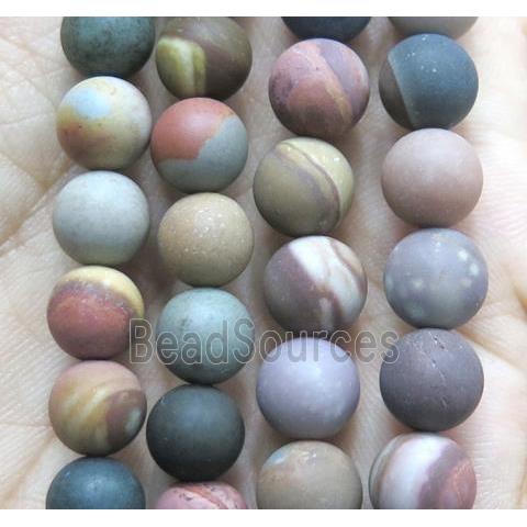 round matte American Picture Jasper beads