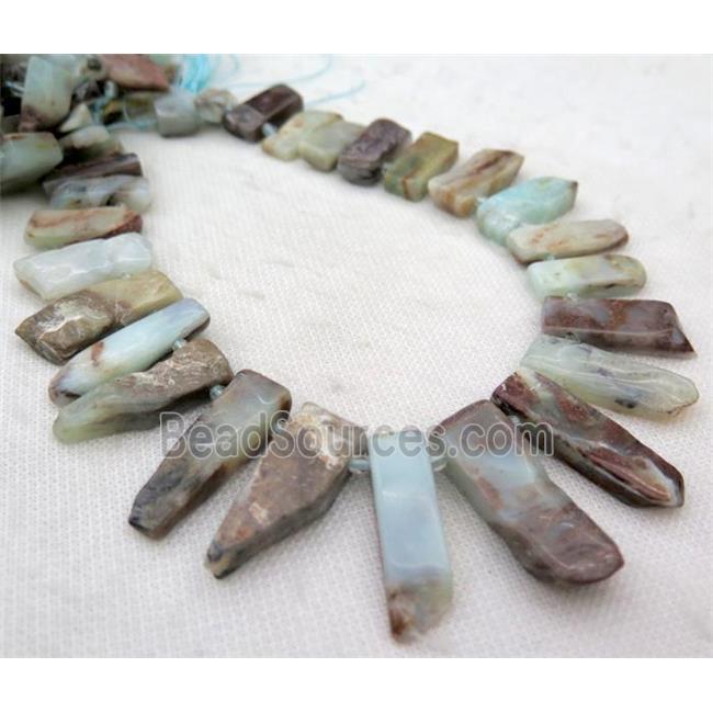 blue opal jasper bead, stick