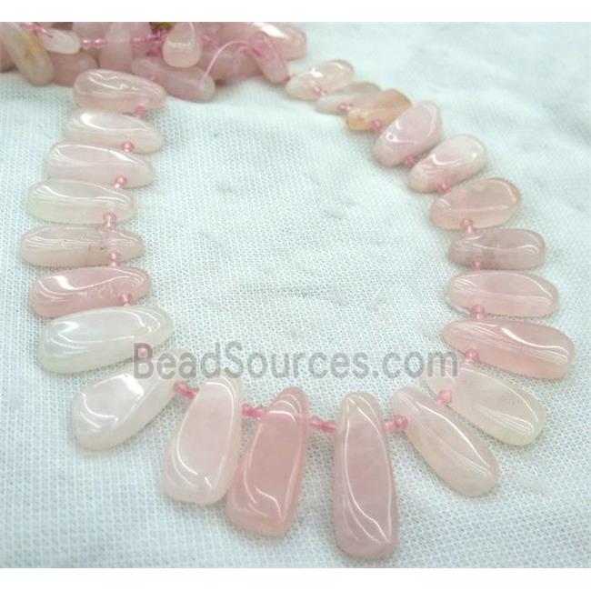 Rose Quartz stick beads