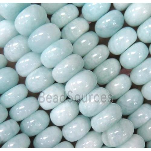 Peruvian Amazonite bead, rondelle