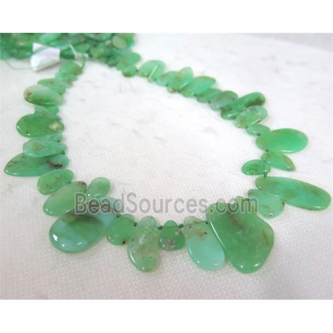 Australian Chrysoprase beads, green, AA-grade