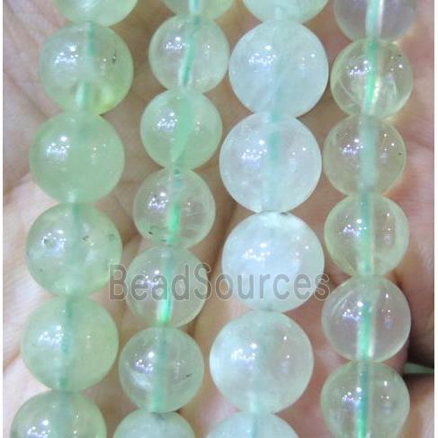 round green prehnite beads