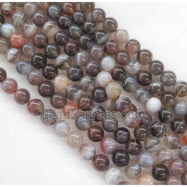 round Botswana Agate Beads