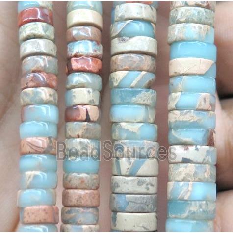 natural Imperial Jasper beads, heishi, A grade