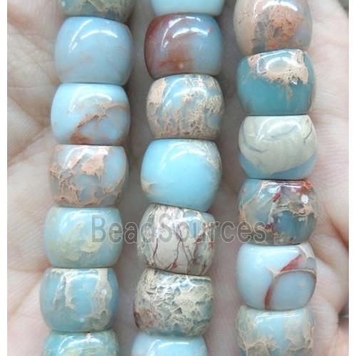 natural Imperial Jasper beads, barrel, A grade