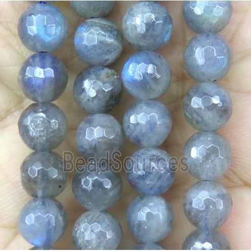 Labradorite bead, faceted round