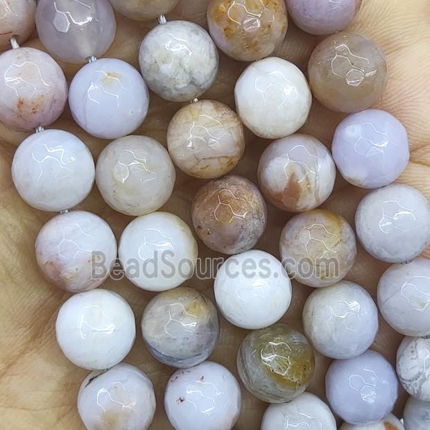 natural Australian Agate Beads, faceted round