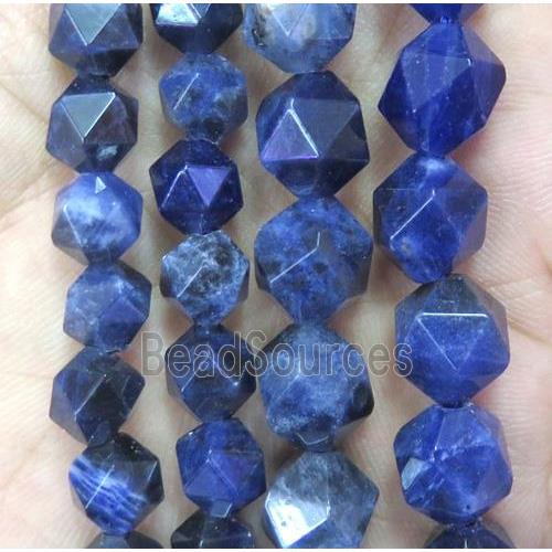 natural blue sodalite beads cut round