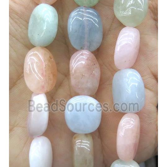 multicolor Morganite beryl beads, freeform