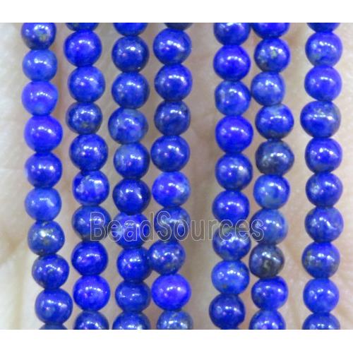 natural round lapis lazuli beads, round, blue