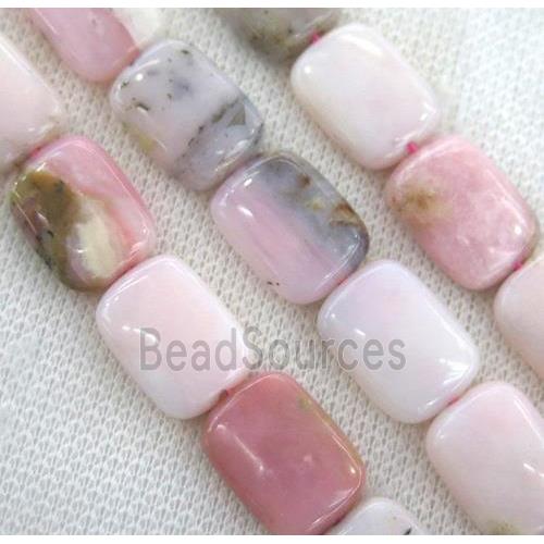 pink opal stone beads, rectangle