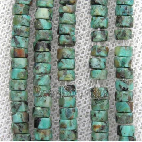 African Turquoise heishi beads, green