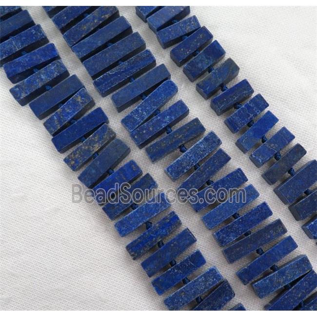 lapis lazuli collar beads, tube, blue