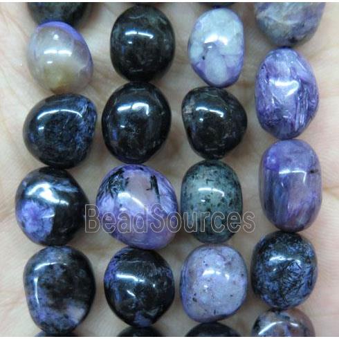 purple Charoite chips beads, freeform