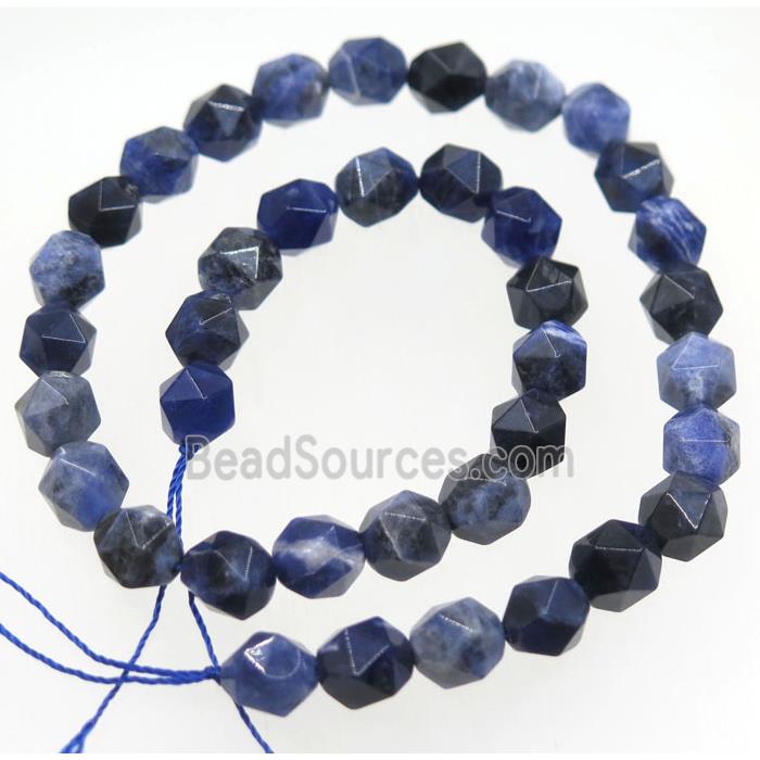 Blue Sodalite Beads Cut Round