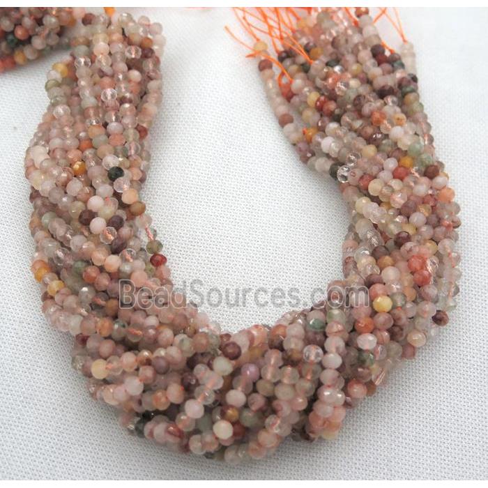 mix Rutilated Quartz beads, faceted rondelle