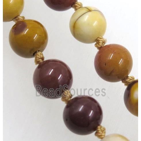 round mookaite beads knot Necklace Chain