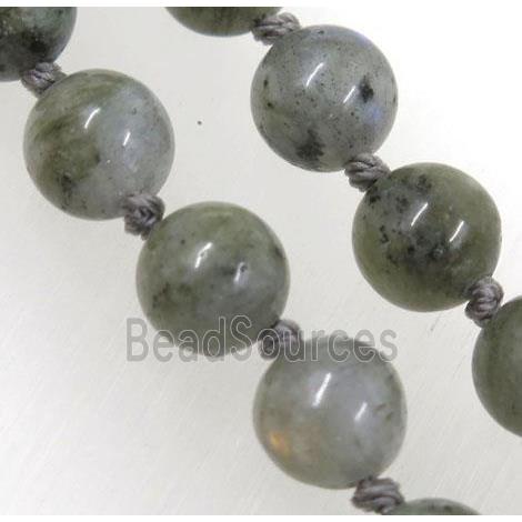 round Labradorite beads knot Necklace Chain