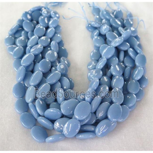 blue GlowStone oval beads