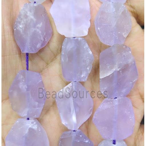 purple matte Amethyst slice beads, flat freeform