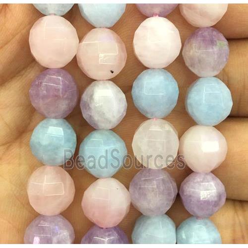 Morganite Beads, Pumpkin, faceted round