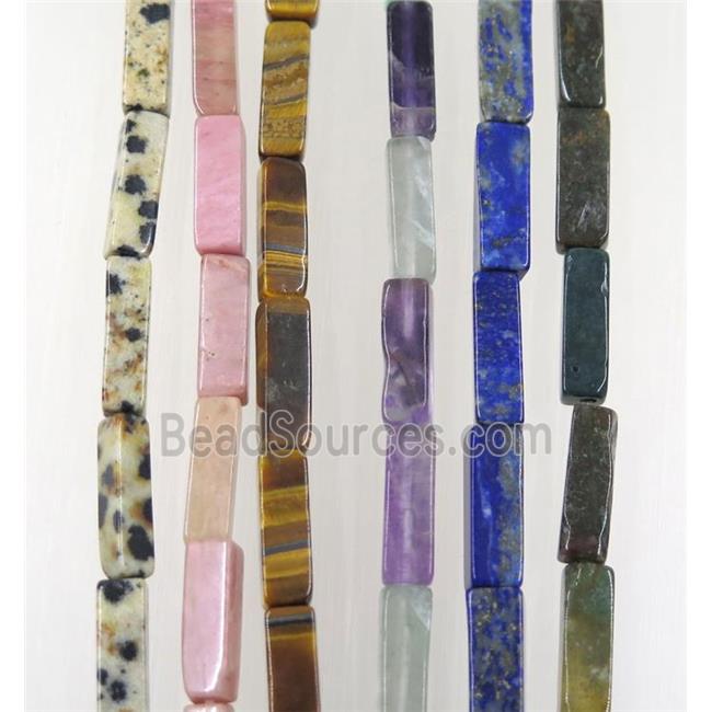 mix gemstone cuboid beads