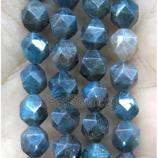 faceted round Apatite bead ball, AB-grade