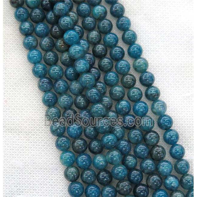 round blue Apatite beads