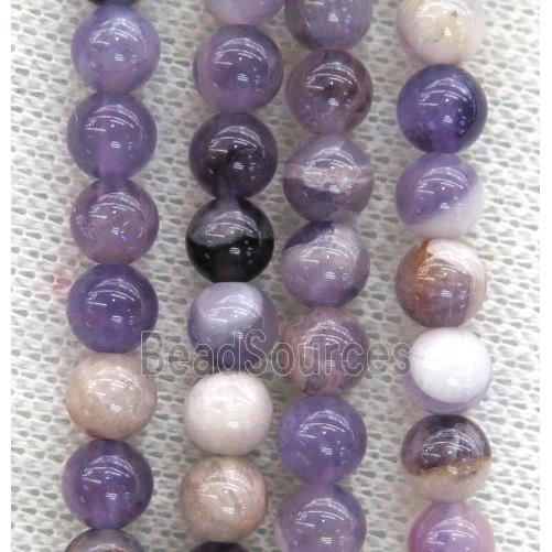 round Amethyst beads, purple