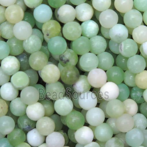 natural round Green Australian Chrysoprase Beads