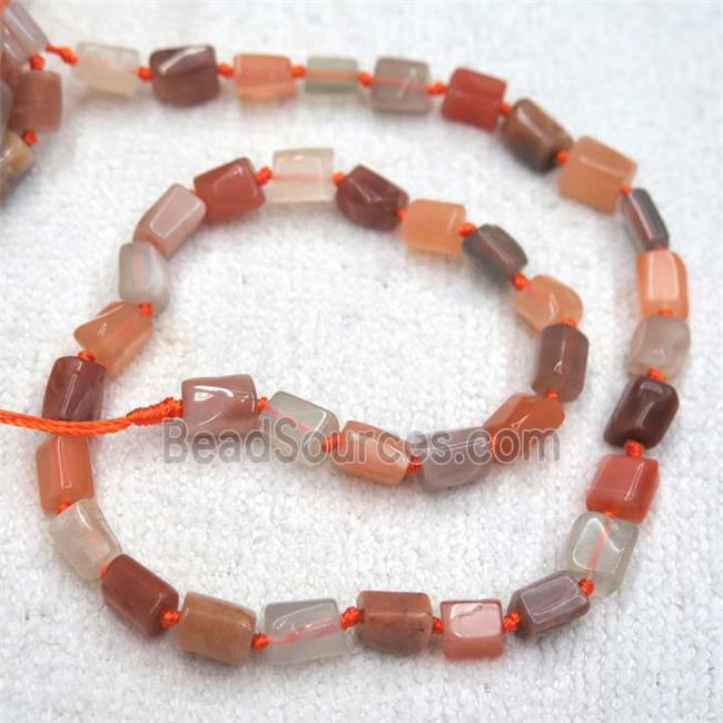 orange MoonStone beads chip, tube