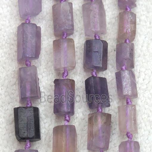Ametrine beads chip, tube, purple