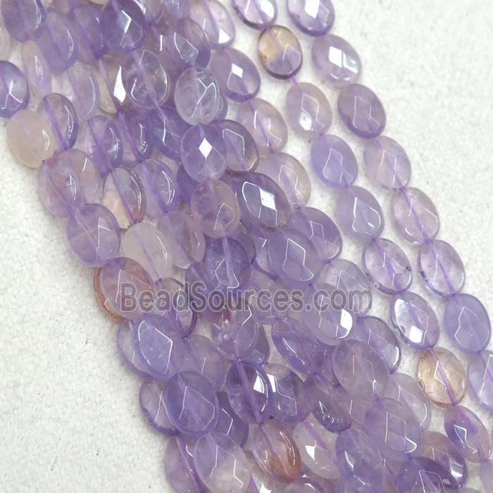 Ametrine beads, faceted oval