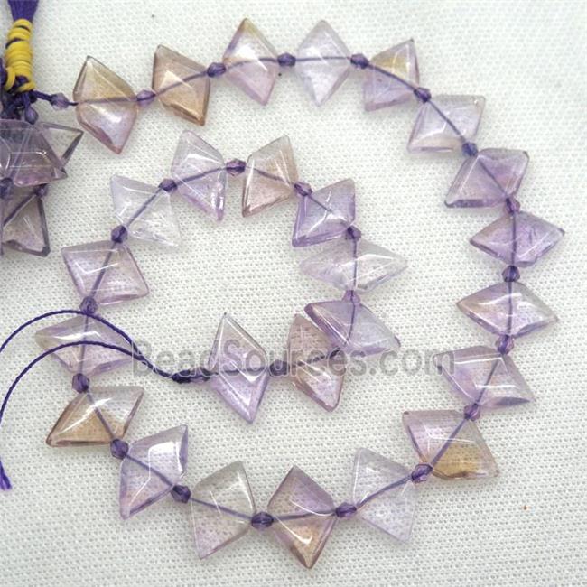 light purple Ametrine beads, faceted bullet