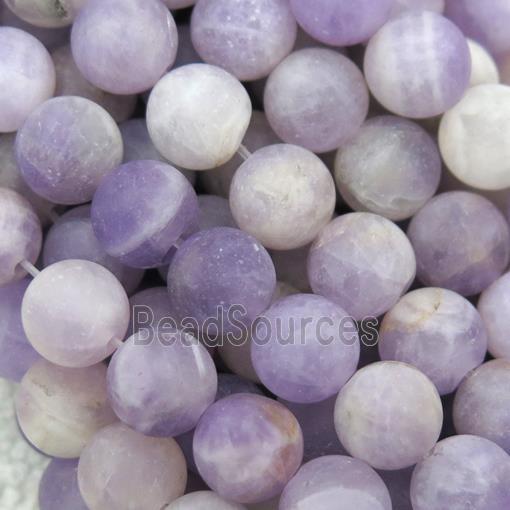 round matte purple Chalcedony beads