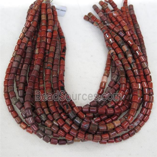 black lace Red Jasper tube beads