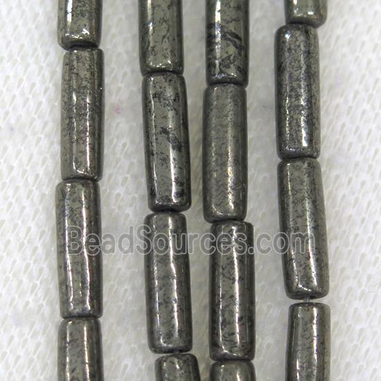 Pyrite tube beads