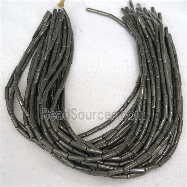 Pyrite tube beads