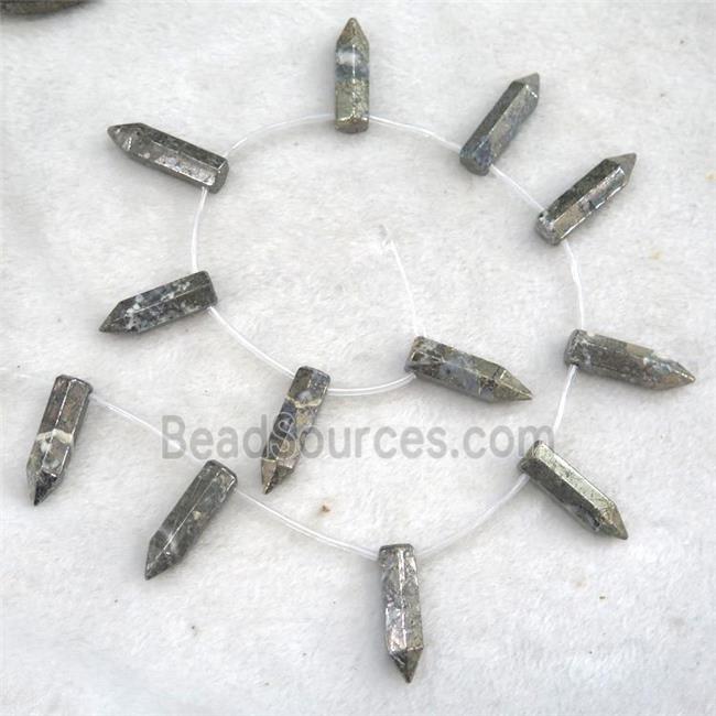 pyrite bullet beads